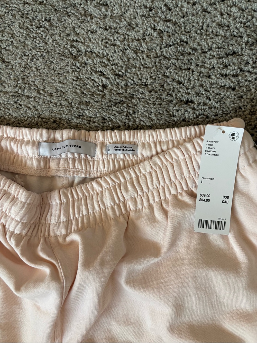 Urban Outfitters Pale Pink Elastic Waist Pull-On Shorts